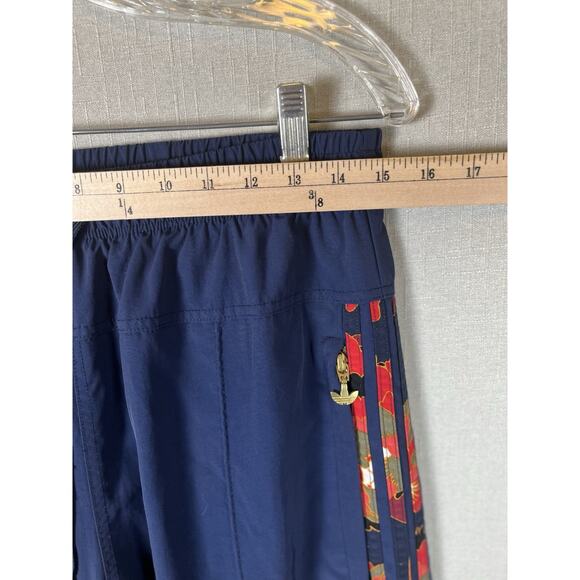 Adidas Track Pants Mens Blue Trefoil Three Stripes Joggers Lined Zip Pockets - Picture 6 of 15
